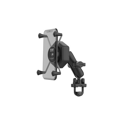 Vibration-Proof X-Grip (M) & U-Bolt Clamp Base Set (Standard Arm) Compatible with φ12.7-31.75mm 【Vibe-Safe】 Black 1-inch Ball