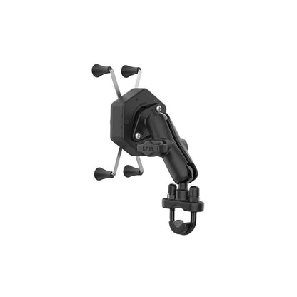 Vibration-Proof X-Grip (M) & U-Bolt Clamp Base Set (Standard Arm) Compatible with φ12.7-31.75mm 【Vibe-Safe】 Black 1-inch Ball