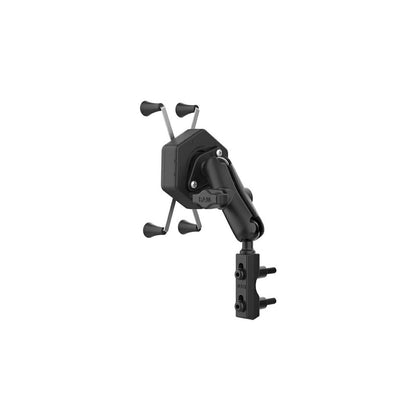 防振Xグリップ(M)＆マスターシリンダークランプセット(標準アーム) U字ボルト付 【Vibe-Safe】 ブラック 1インチボール