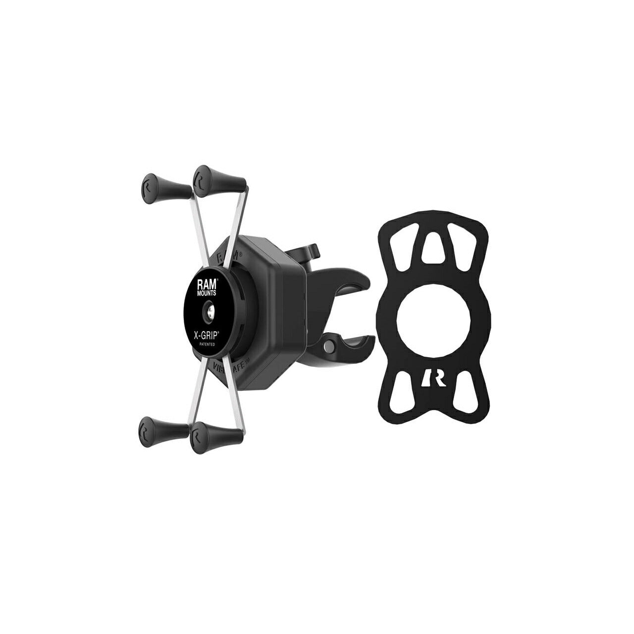 防振Xグリップ(M)＆タフクロー(S)セット φ15.9-28.9mm対応 一体式 【Vibe-Safe】 ブラック