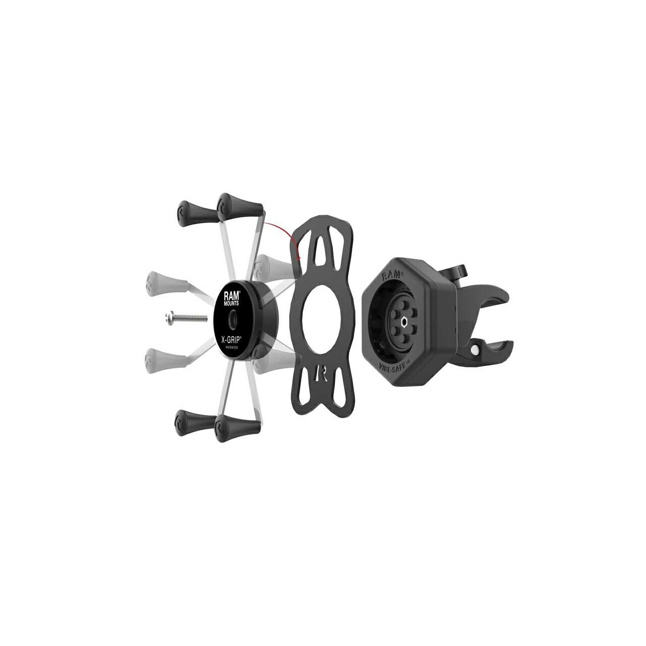 防振Xグリップ(M)＆タフクロー(S)セット φ15.9-28.9mm対応 一体式 【Vibe-Safe】 ブラック