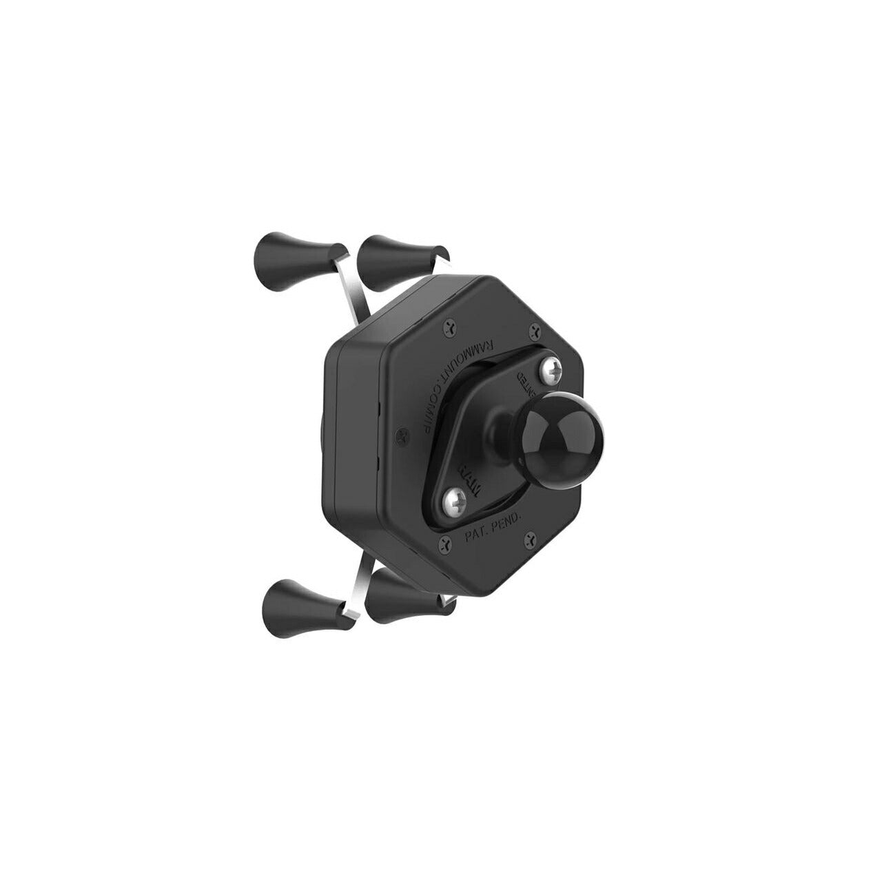 防振Xグリップ(S)スマホホルダー テザー付 【Vibe-Safe】 ブラック 1インチボール 1個入り