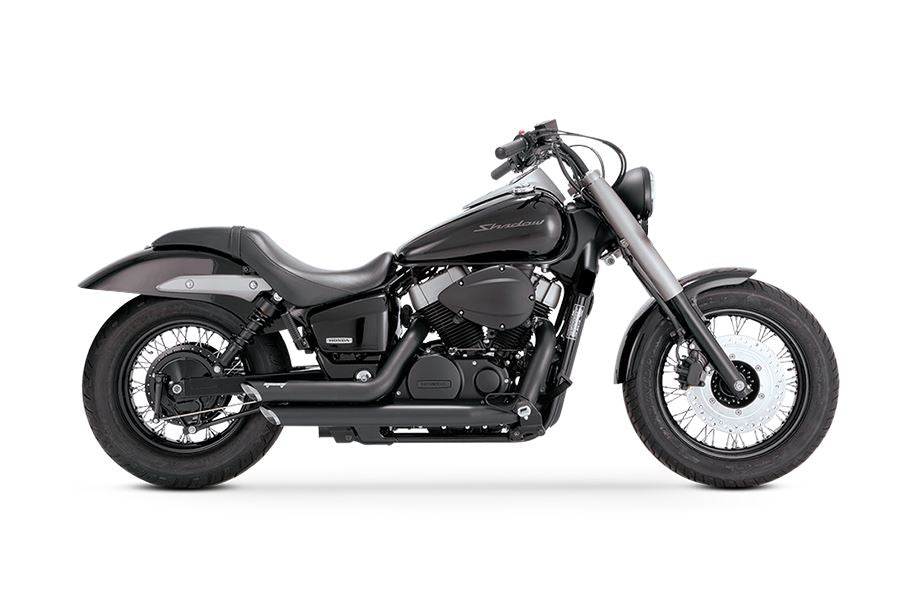 ショートショットスタッガード フルエキゾースト ブラック VT750 シャドウ750