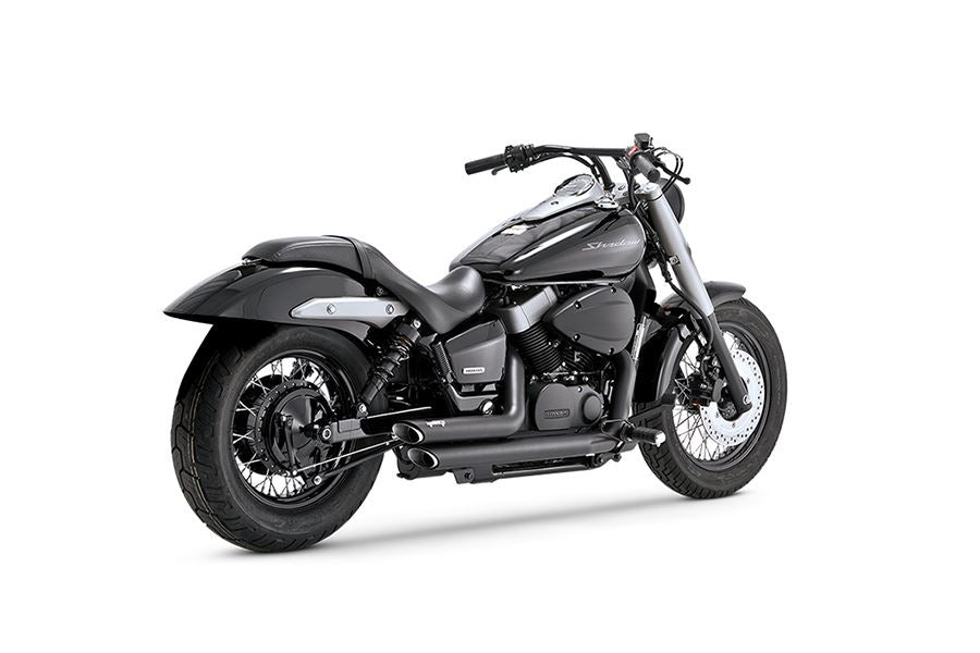 ショートショットスタッガード フルエキゾースト ブラック VT750 シャドウ750