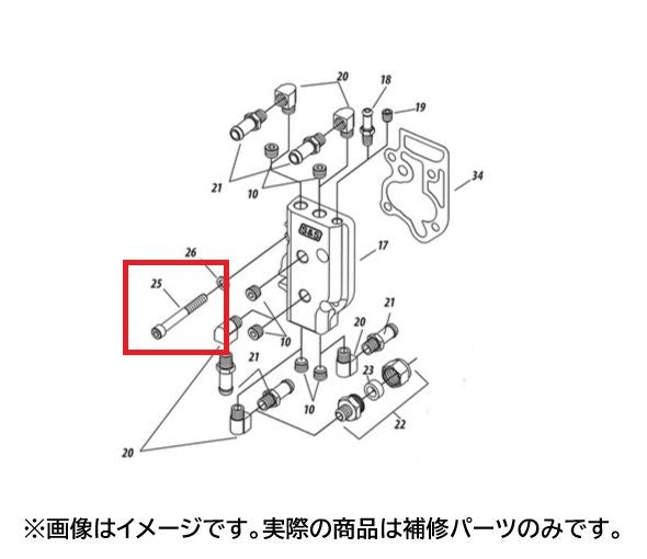 オイルポンプマウンティングボルト 1/4-20×1-1/2