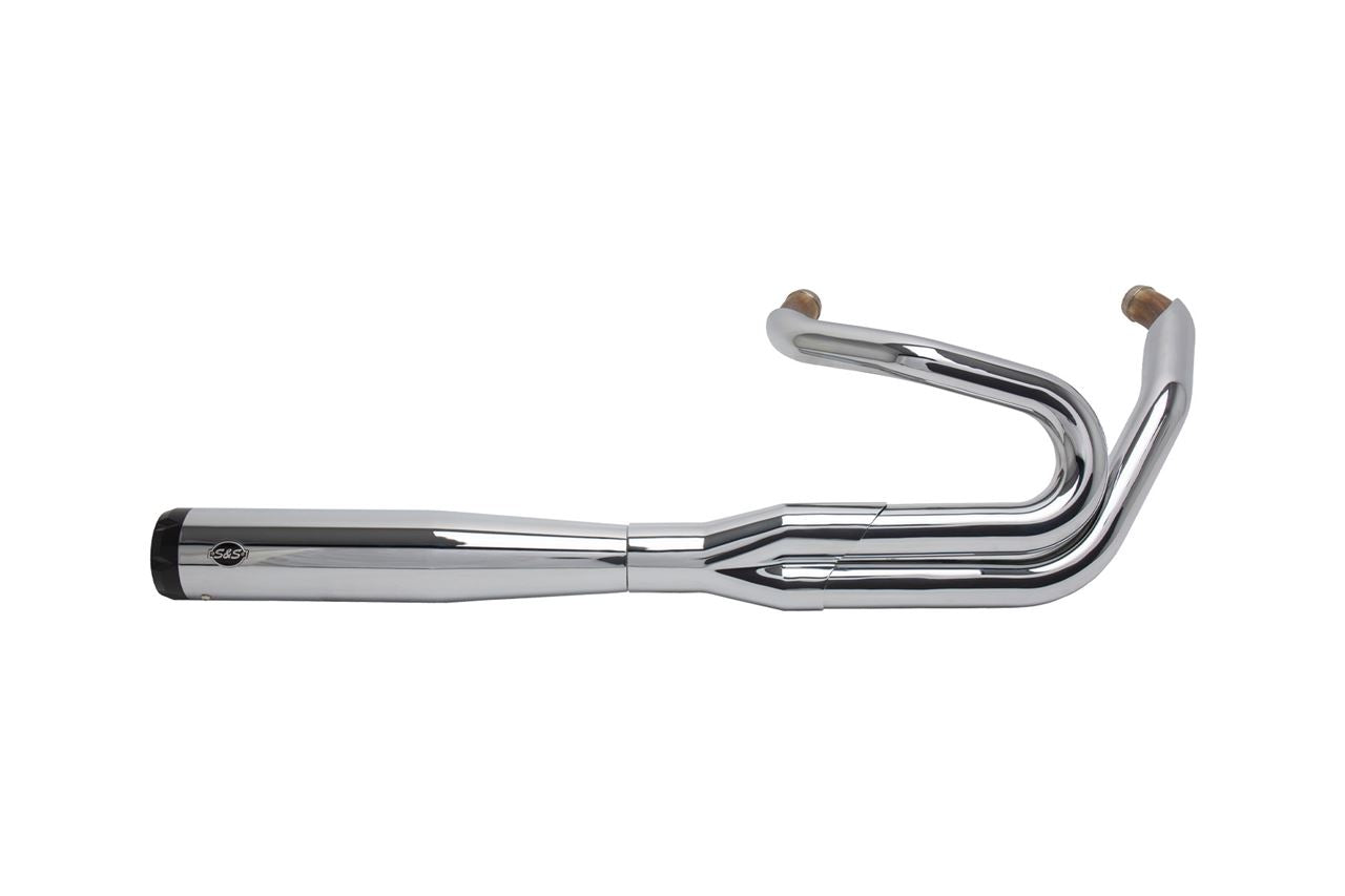 SuperStreet 2-1 +CAT M8 Chrome Softail