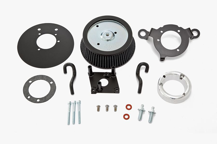 VO2 エアインテイク エアクリーナー ネイキッド ブラック/シルバー ダイナ トライク ソフテイル ツーリング