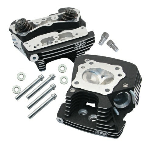 Stock Head Kit Big Twin (99-) Wrinkle Black Dyna Softail Touring