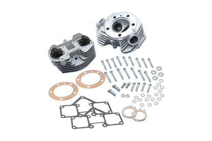 Super Stock Cylinder Head Rubber Band Style Big Twin (79-84) Silver Harley