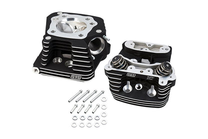 Super Stock Cylinder Heads Big Twin (84-99) Wrinkle Black Dyna Softail Touring