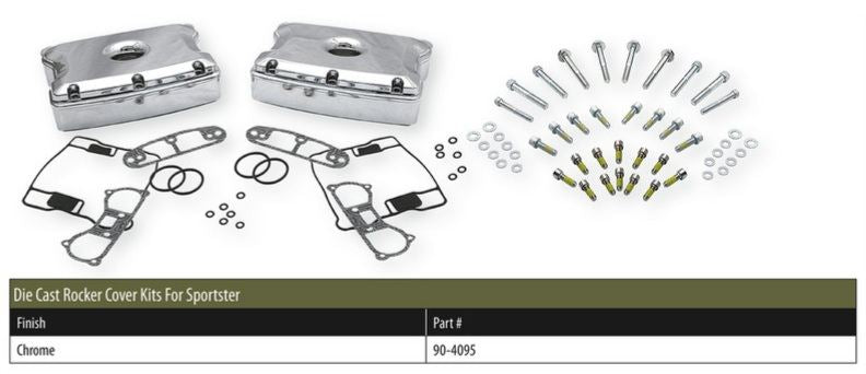 Die-Cast Rocker Cover Kit for Big Twin (54-89) Harley