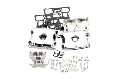 Die-cast Rocker Cover Kit for Big Twin (86-16) Chrome Dyna Softail Touring