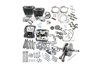 124 Hot Setup Kit Wrinkle Black Softail