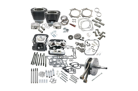 124 Hot Setup Kit Wrinkle Black Softail