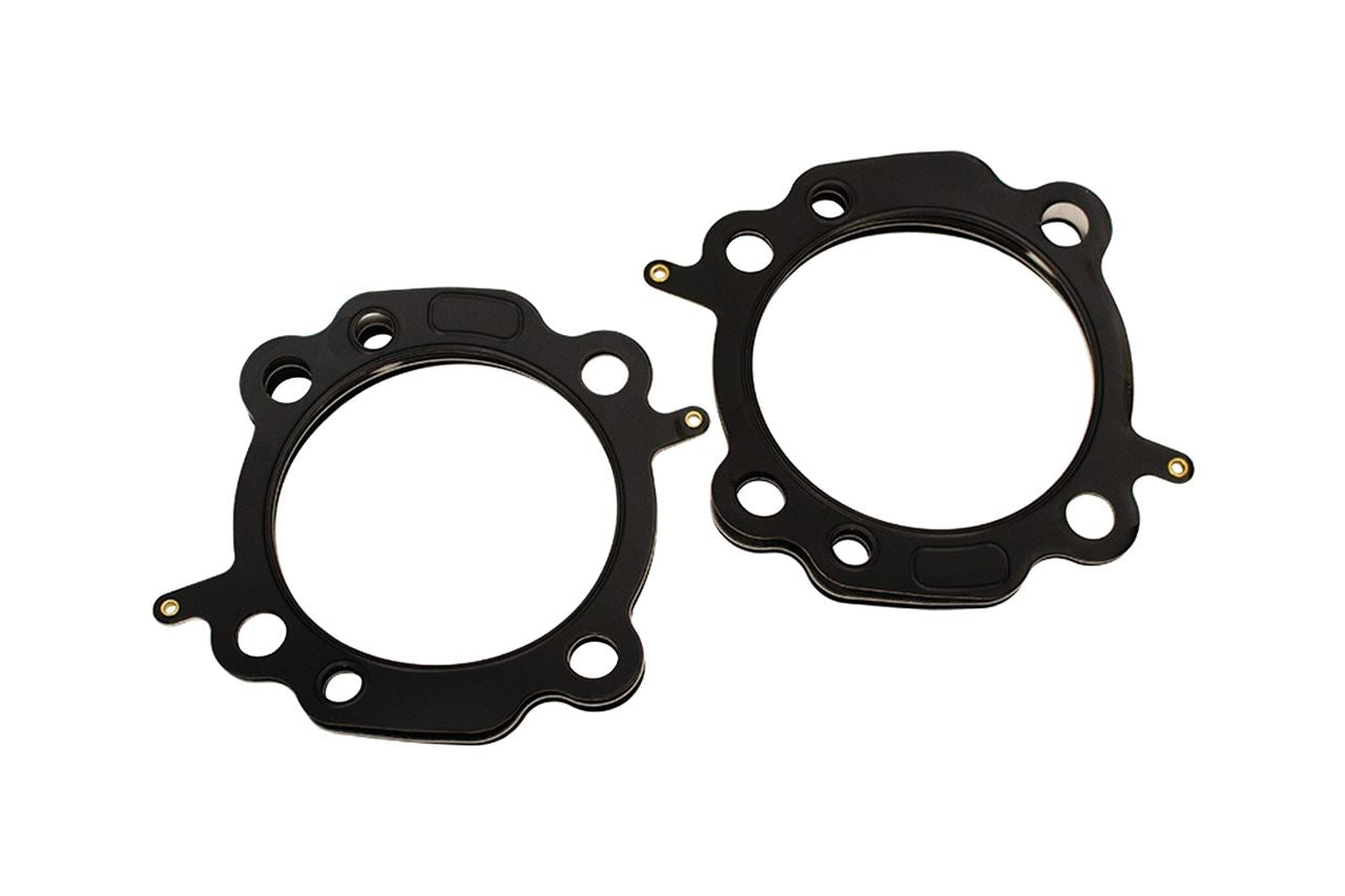 Stock bolt pattern head gasket, Big Twin (99-17 models), bore 3.94 inches, 2 pieces. Dyna, Softail, Touring.