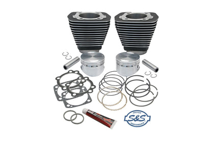 S&S Sidewinder Big Bore & Piston Kit, Big Twin (84-99), Wrinkle Black, Harley