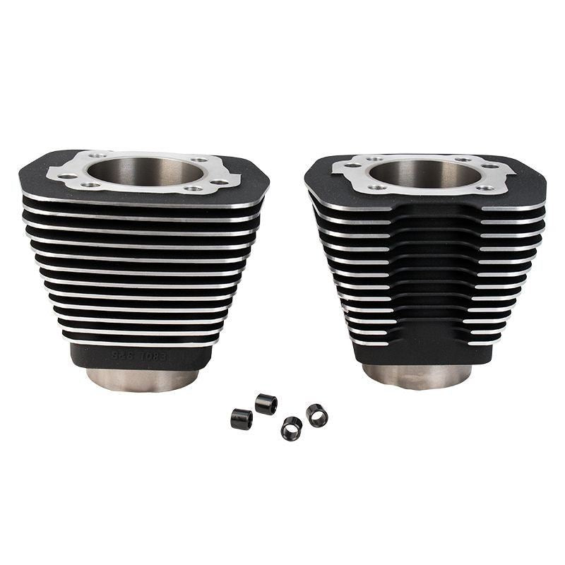 3-1/2" Bore Cylinder Set for Evo (84-99) Wrinkle Black Dyna, Softail, Touring