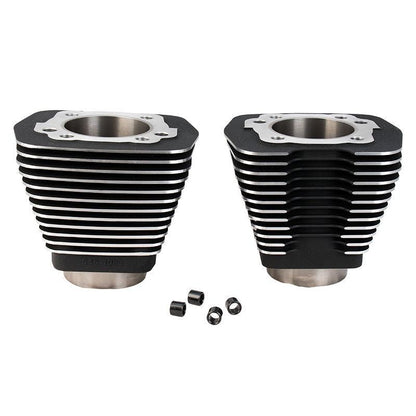 3-1/2" Bore Cylinder Set for Evo (84-99) Wrinkle Black Dyna, Softail, Touring