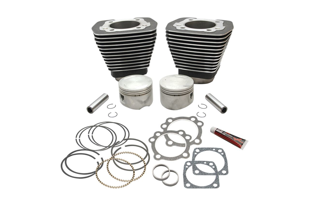 89" Bore Cylinder & Piston Kit for EVO (84-99) Wrinkle Black Dyna Softail Touring