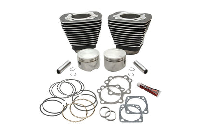 89" Bore Cylinder & Piston Kit for EVO (84-99) Wrinkle Black Dyna Softail Touring