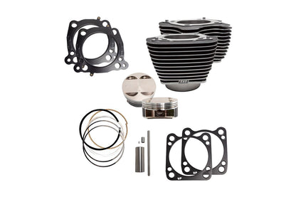 124 Big Bore Kit H/L M8 (107CI) Wrinkle Black Softail Touring