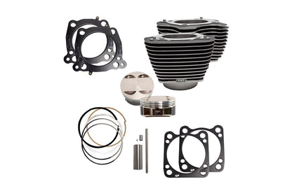 128 Big Bore Kit H/L M8 (114CI) Wrinkle Black Softail Touring