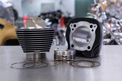 128 Big Bore Kit H/L M8 (114CI) Wrinkle Black Softail Touring