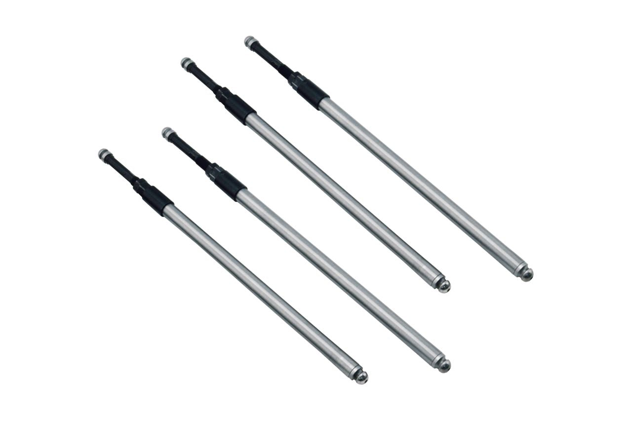 Quick Adjust Pushrod Set M8 (17-21) Twin Cam (99-17) Silver 4-piece set Dyna Softail Touring