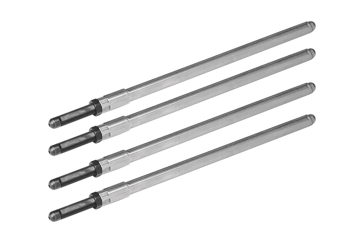 Time Saver Adjustable Pushrod Set Twin Cam (99-17) Silver 4-Piece Set Dyna Softail Touring