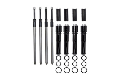 Quickie Pushrod Kit Twin Cam (99-17) Gloss Black 4-piece Set Dyna Softail Touring