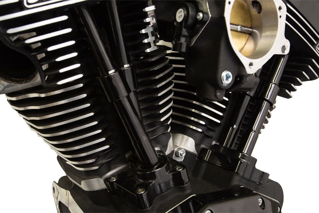 Quickie Pushrod Kit Twin Cam (99-17) Gloss Black 4-piece Set Dyna Softail Touring