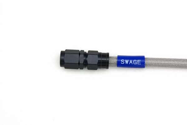 Harley/FXDX Mesh Brake Hose Front Black/Clear Hose BAF886