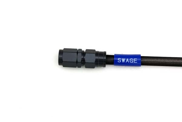 YZF-R6 Mesh Brake Hose Rear Black/Black Hose BARB332