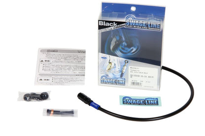 VTR250 Mesh Brake Hose Rear Black/Black Hose BARB165