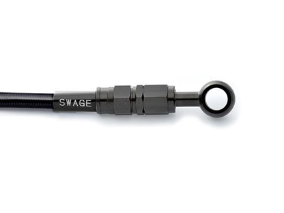 CB400FOUR メッシュ ブレーキホース リア ステンレスブラック/ブラックホース BTRB085