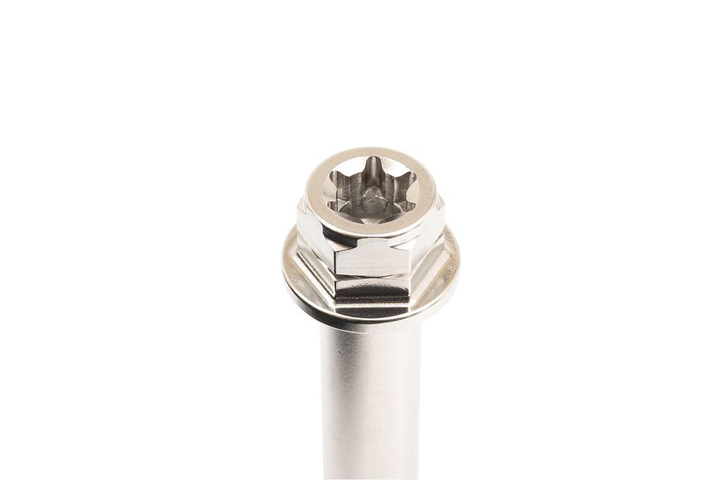 Stainless Caliper Mount Bolt, Flange Hex, Polished, 55mm, 2 pcs.