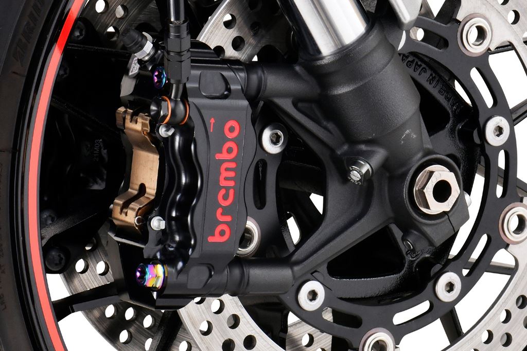 ステンレスキャリパーマウントボルト フランジ六角 チタン色 60mm 2本入