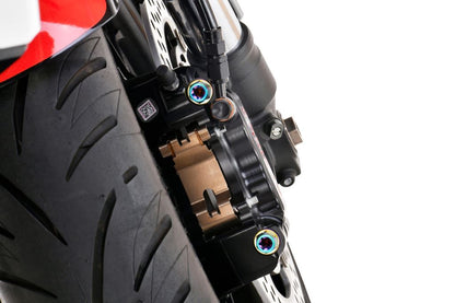 ステンレスキャリパーマウントボルト フランジ六角 チタン色 60mm 2本入