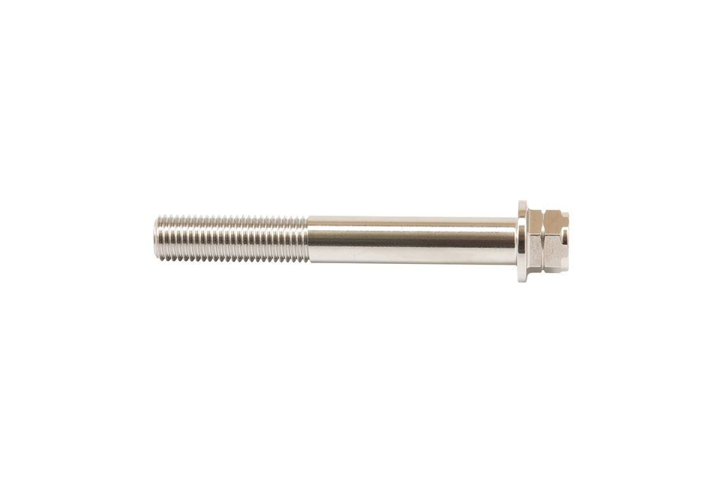 Stainless Steel Caliper Mount Bolts, Flange Hex, Polished, 85mm, 2pcs