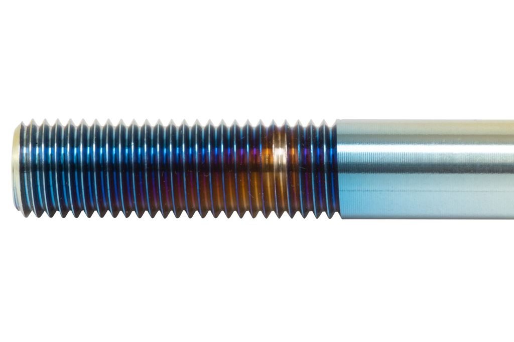 Stainless Caliper Mount Bolt, Flange Hex, Titanium Color, 85mm, 2 pcs.