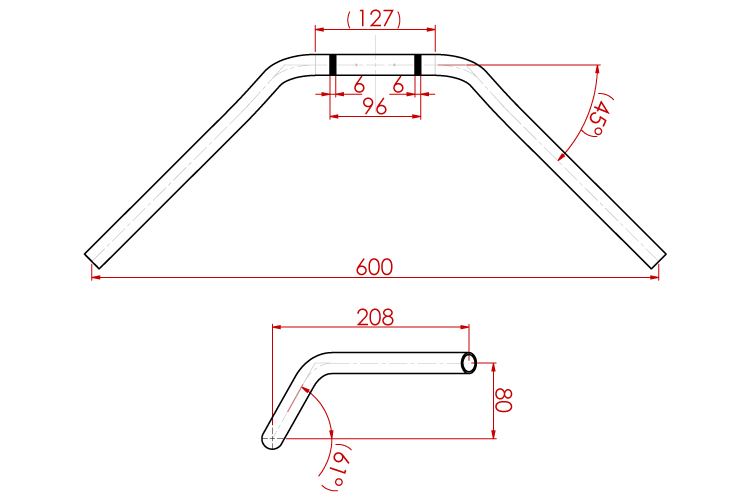 Super Bar Daytona Handle Type 2 Black Plated 22.2φ ZRX1200 MT-07 CB1100EX SV650
