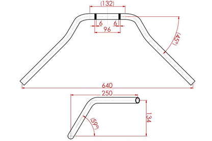 Superbar Daytona Handlebar Type 4 Black Plated 22.2φ ZRX1200 MT-07 CB1100EX SV650