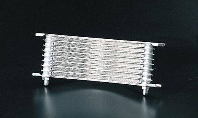 ラウンドオイルクーラーコア シルバー H119.7×W332.6×T32mm 9段 #6