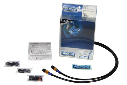 ZX-6R/RR メッシュ ブレーキホース フロント ダイレクト ゴールド&ブラック/ブラックホース GAFB708D