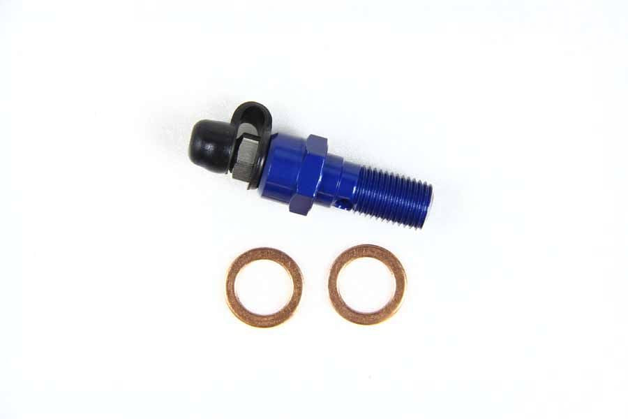 GRP309 Air-Free Banjo Bolt Single Blue 3/8-P24 1 pc.