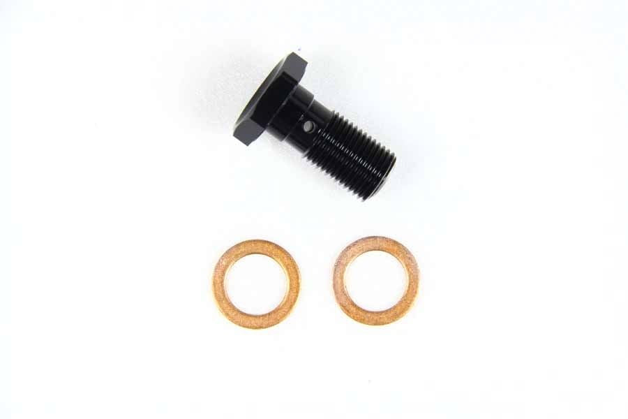 GRP722 Banjo Bolt for Harley Single Black 7/16-P24 1 pc