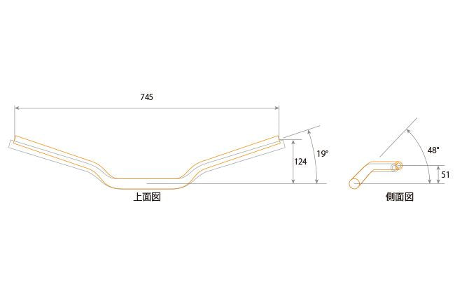 Easy Fit Bar Plus Black 28.6mm/22.2mm MT-09 Tracer