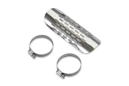 Muffler guard (truck punching) chrome plated 185 x 70 mm 1 set