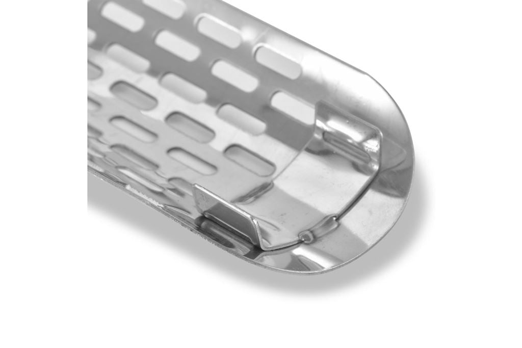 Muffler guard (truck punching) chrome plated 185 x 70 mm 1 set