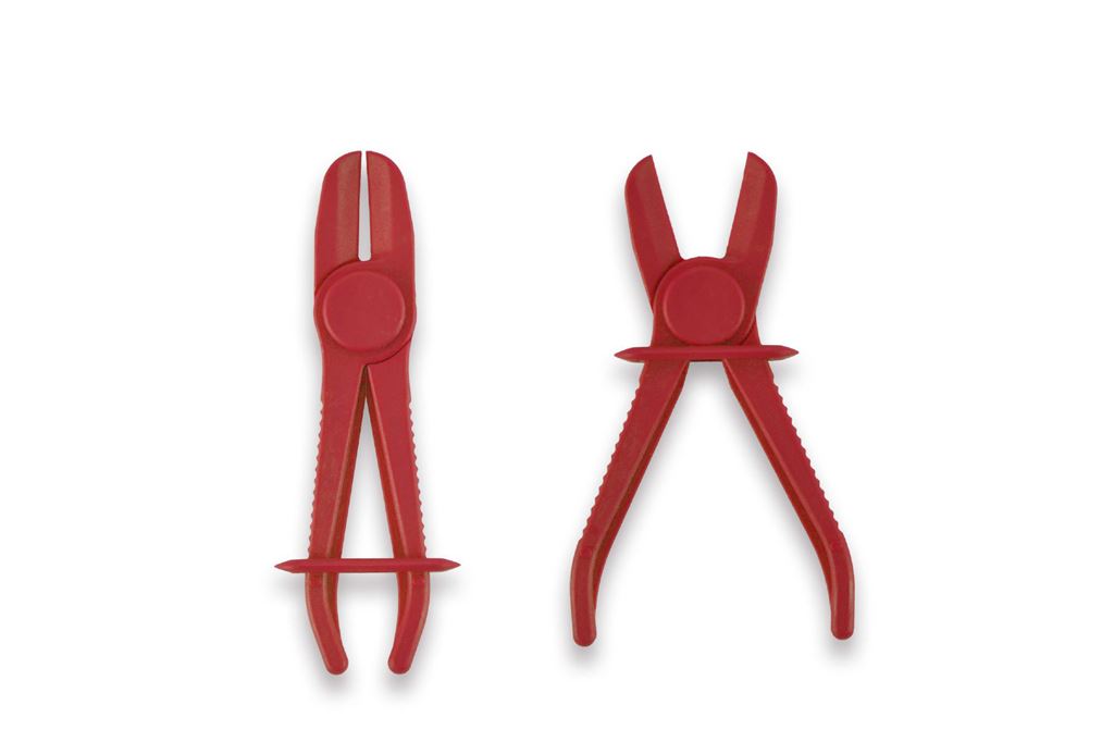 ホースクランププライヤー レッド M/長さ180×幅45mm 1個